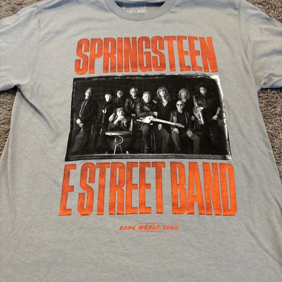 Springsteen E Street Band 2024 World Tour Concert Gray Tee Tshirt Medium M - Picture 2 of 4